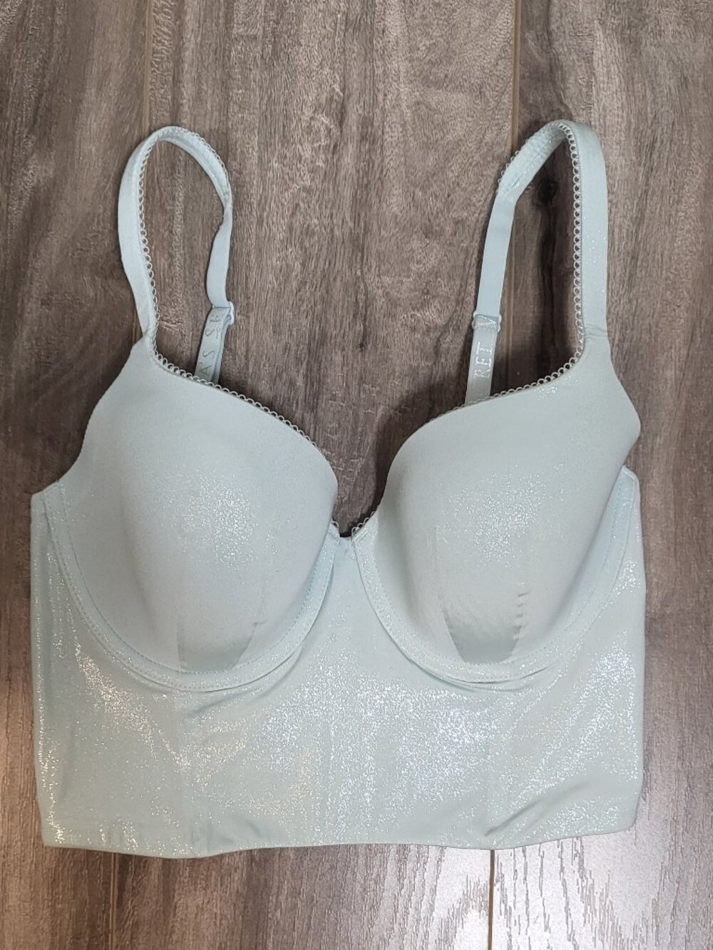 Victoria's Secret longline bustier bra shimmer metallic